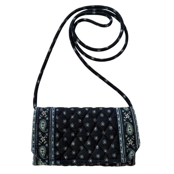 Vera Bradley Y2K Seaport Navy Blue Wallet on a String Like New Holds iPhone! - Picture 1 of 7